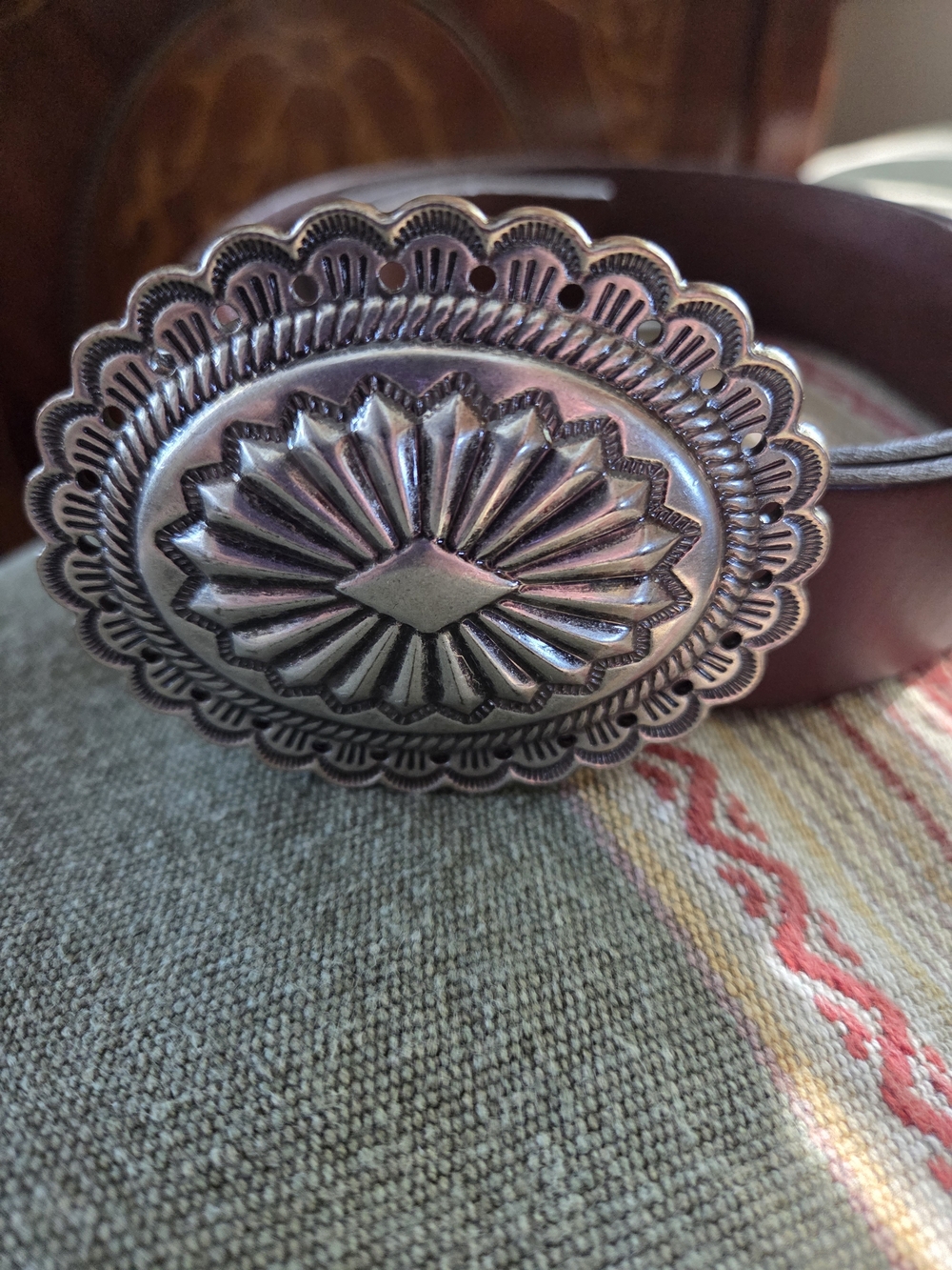 Ralph Lauren Leather Concho Belt